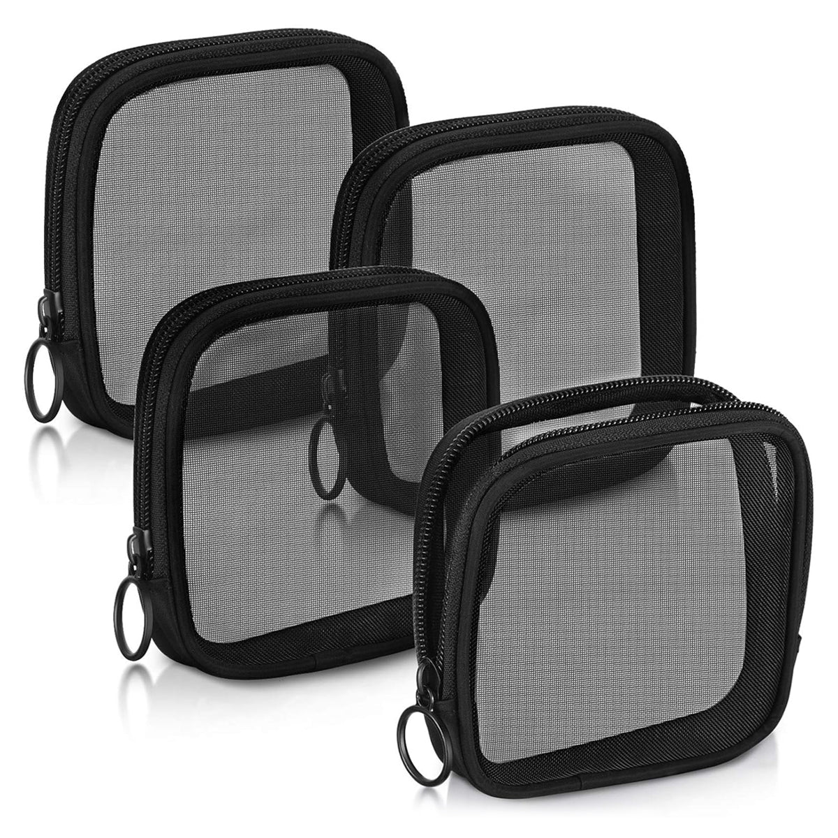 MAYCREATE 4Pcs Small Pouches, MAYCREATE Pouch Purse, Mesh Makeup Women Pouches, 4.7'' Square Lipstick Pouches Small for Women, Zipper Cosmetic Cash Pouch Accessories Organizer Bag (Black) MAYCREATE 4Pcs Small Pouches, MAYCREATE Pouch Purse, Mesh Makeup Women Pouches, 4.7'' Square Lipstick Pouches Small for Women, Zipper Cosmetic Cash Pouch Accessories Organizer Bag (Black)